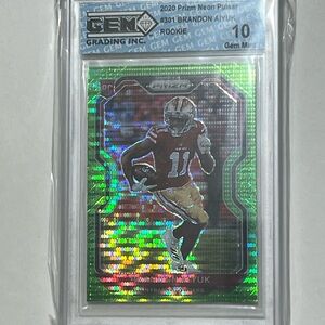 2020 Neon Pulsar Prizm Brandon Aiyuk Gem Mint 10 Graded Rookie Card 49ers 🔥🏈